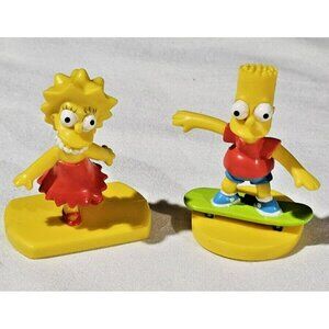 Simpsons Figurine Bart Simpson Lisa Simpson Kellogg's 2003 Collectible Rare